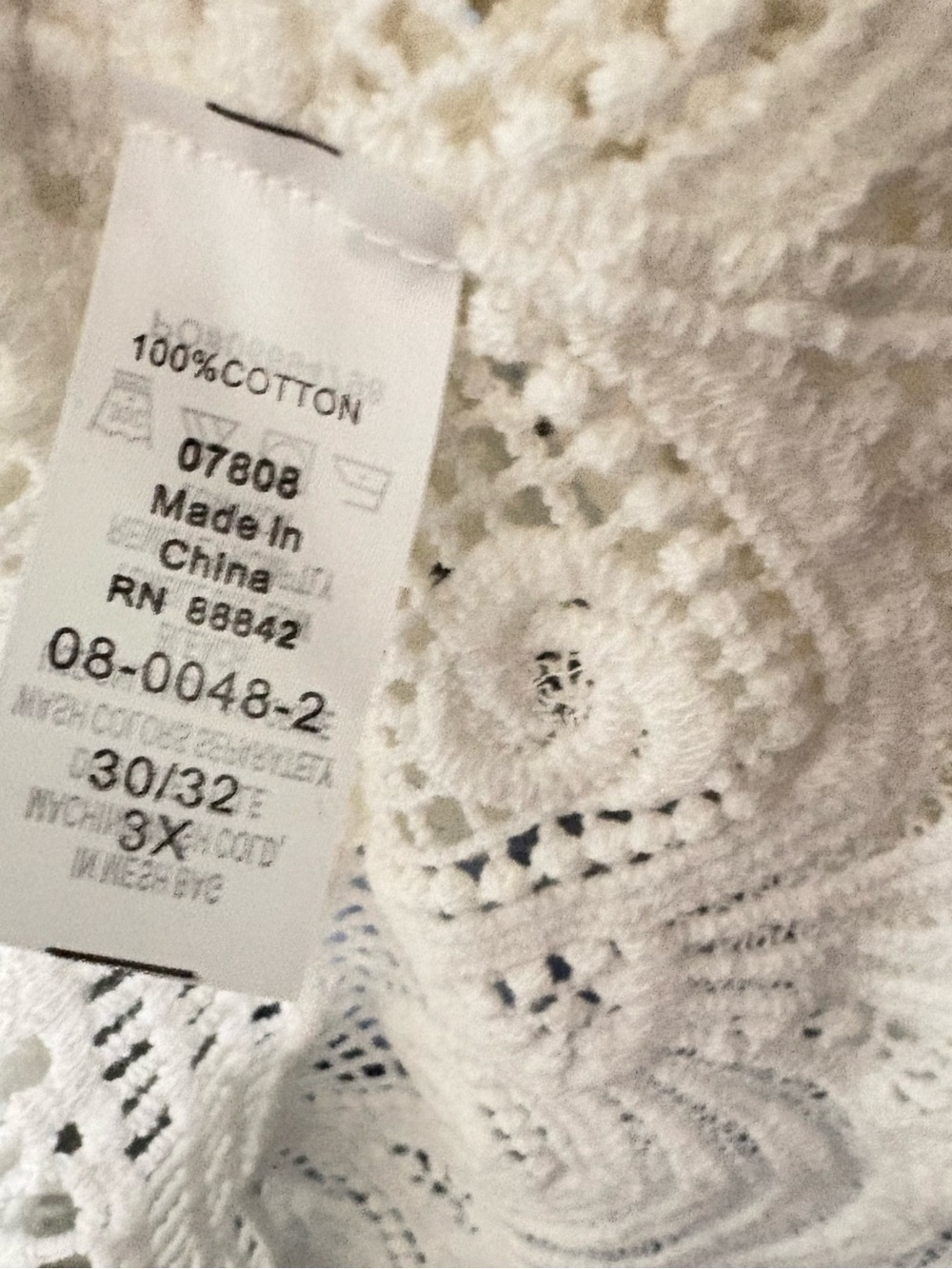 Roaman's Plus Size White Crochet Longline Openwork Cardigan - Picture 3 of 16